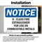 Signmission D-Class Fire Extinguisher For Use On Combustible OSHA Notice Sign, Vinyl Decal, 14in x 10in, 2PK OS-2PACK-NS-D-1014-L-10941 - alternate 5